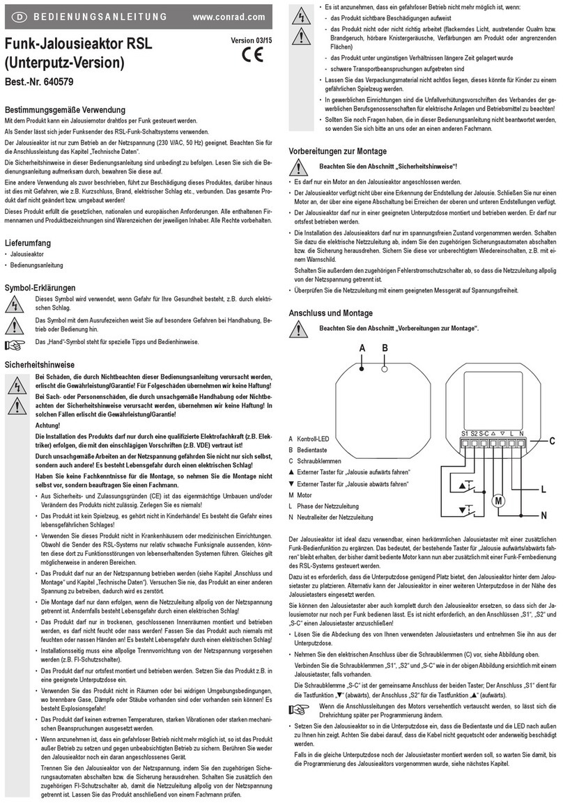 Conrad RSL User manual