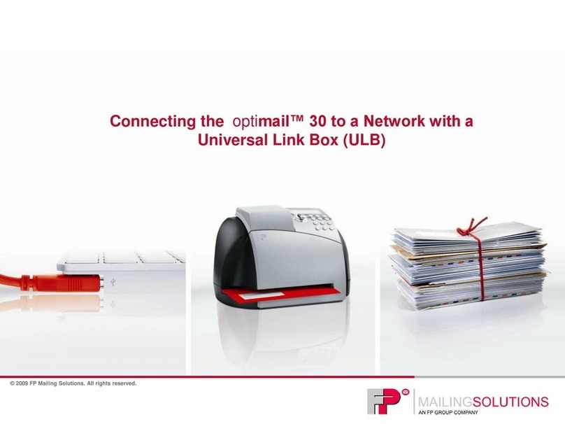 FP Mailing Solutions optimail 30 manual