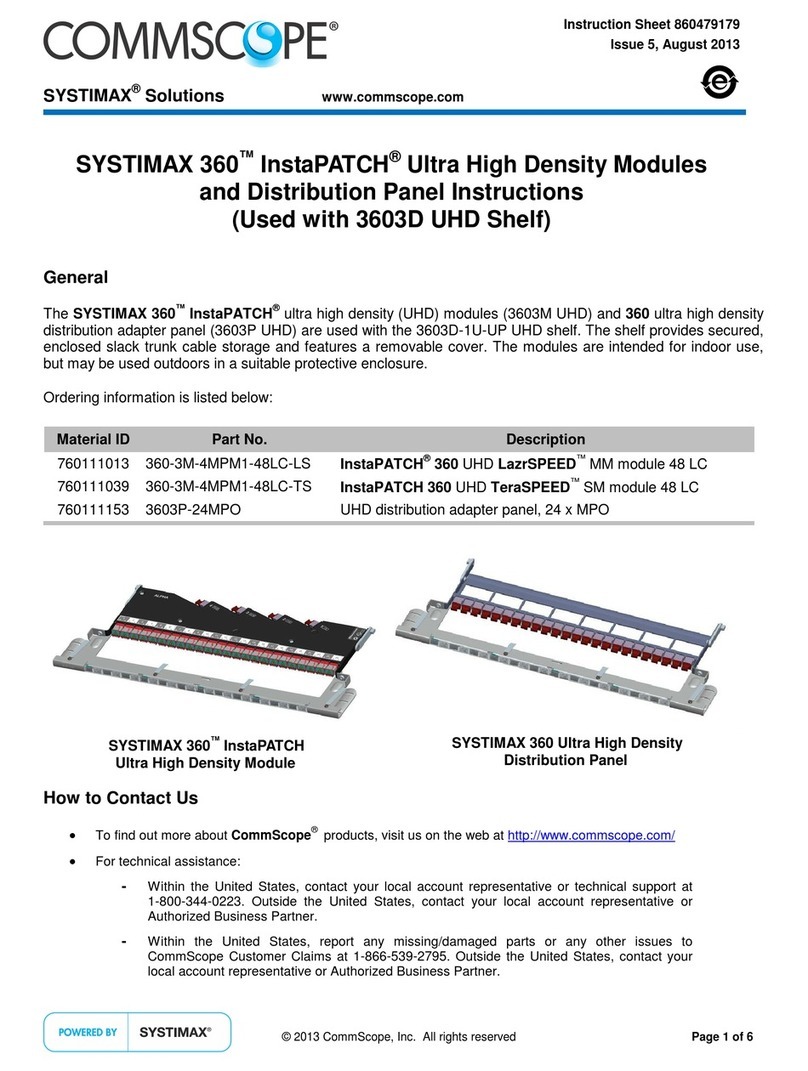CommScope SYSTIMAX 360 InstaPATCH 3603M UHD instructions