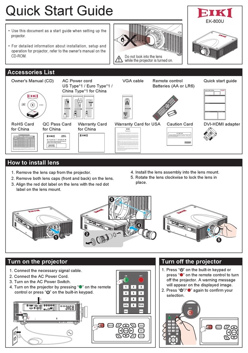 Eiki EK-800U User manual