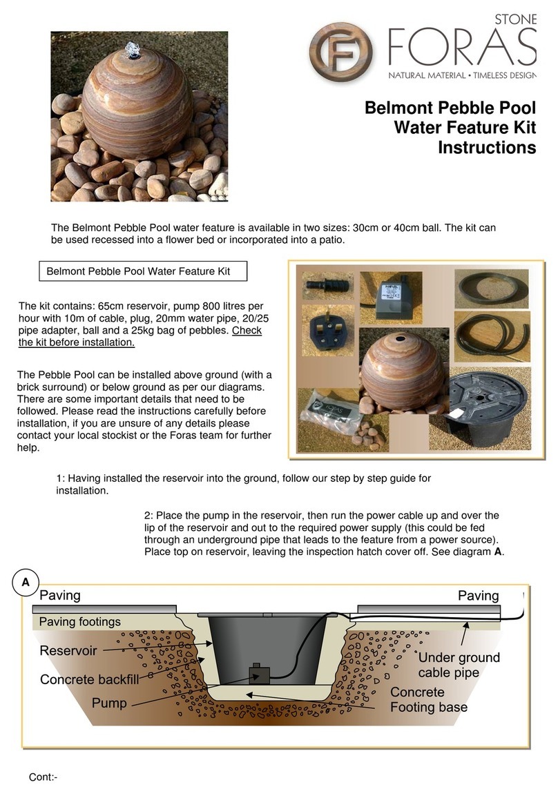 STONE FORAS Belmont Pebble Pool instructions