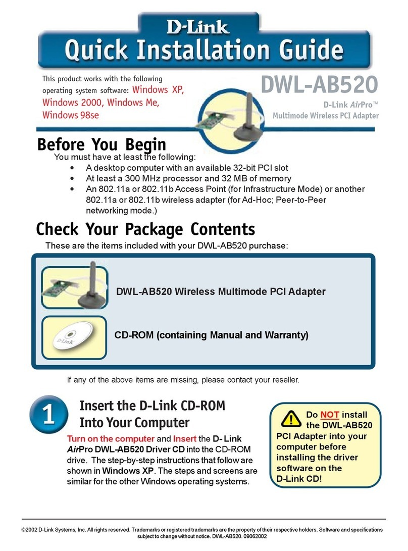 D-Link AirPro DWL-AB520 User manual