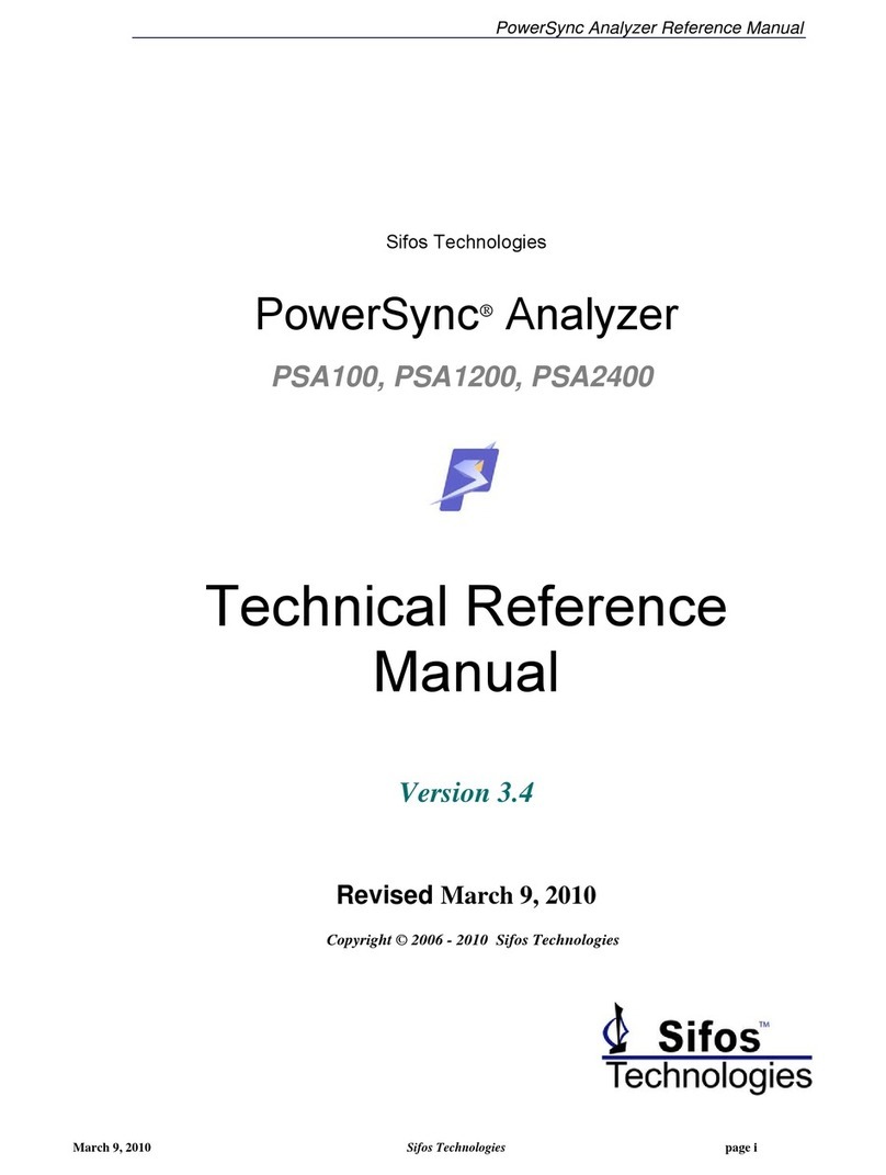 Sifos Technologies PowerSync PSA100 Technical reference manual Sifos Technologies PowerSync PSA100 Technical reference manual
