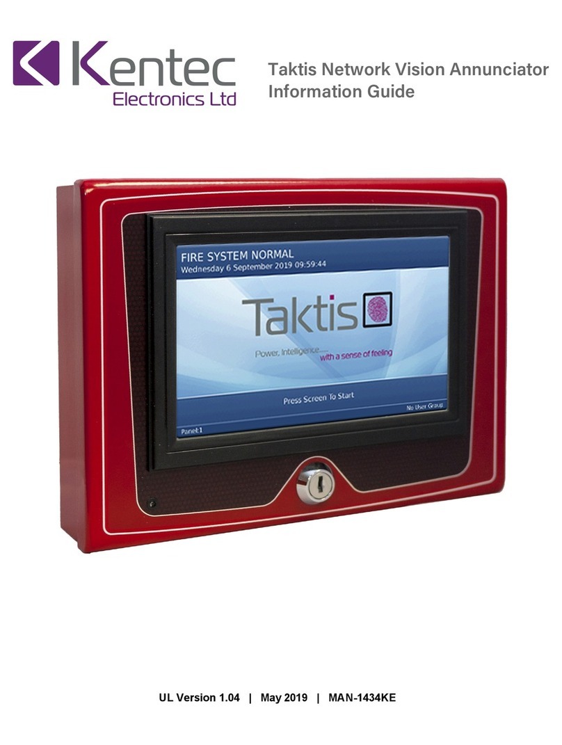 Kentec Electronics Taktis TRC00NC-10 Information guide