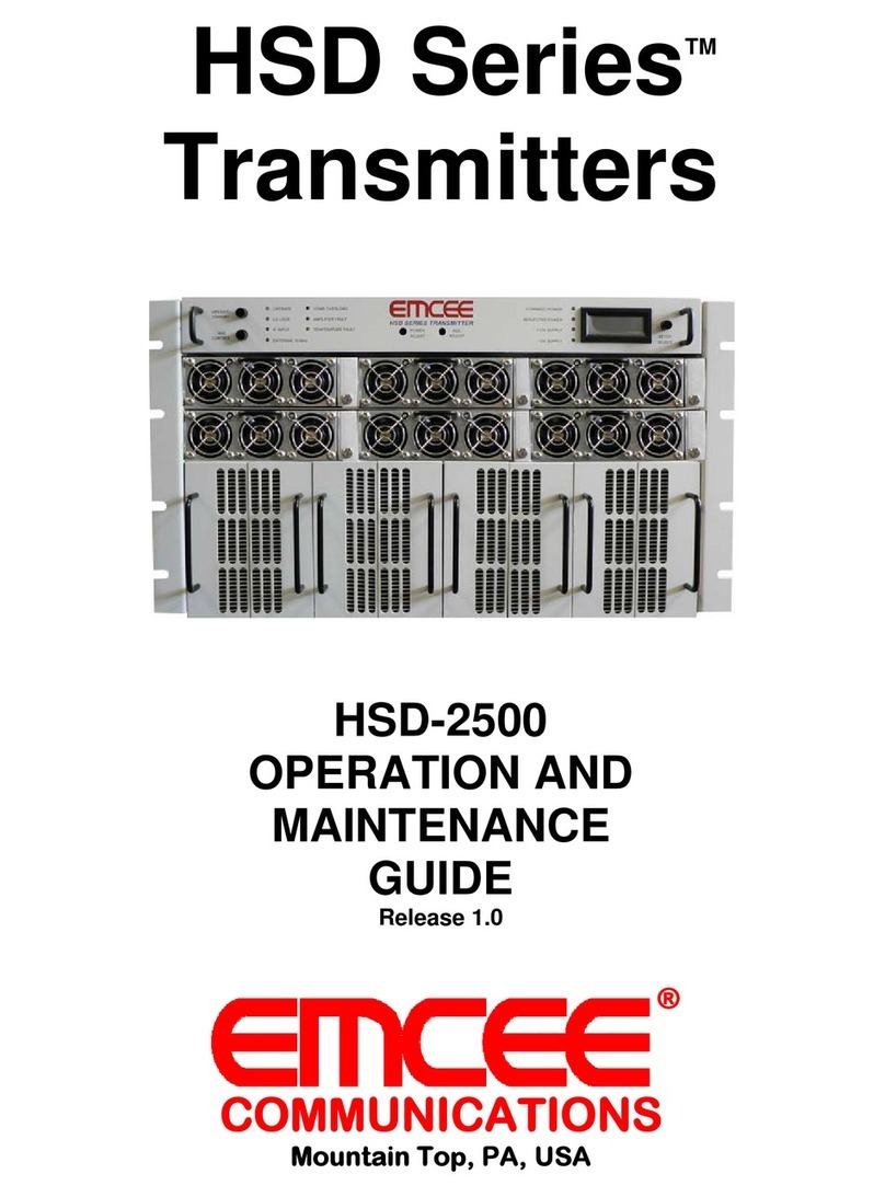 Emcee HSD Series Operation and maintenance guide