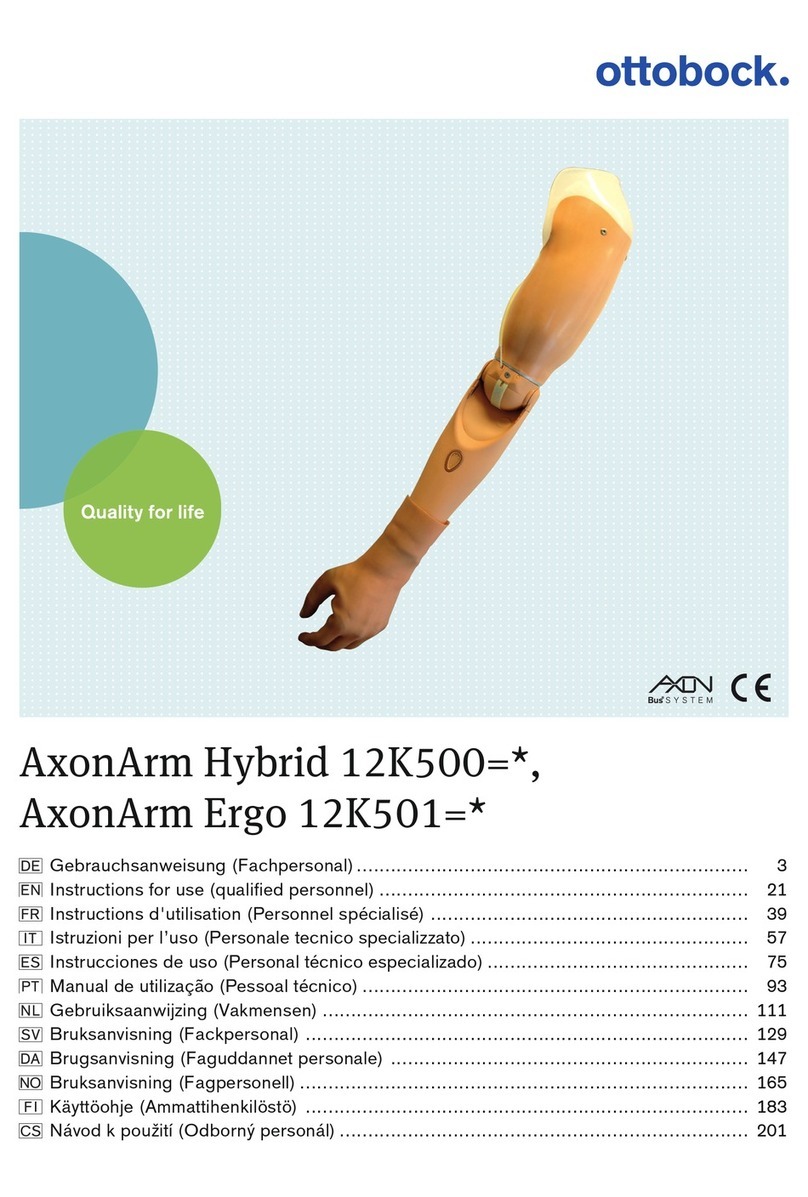 Otto Bock AxonArm Hybrid 12K500 Instructions for use