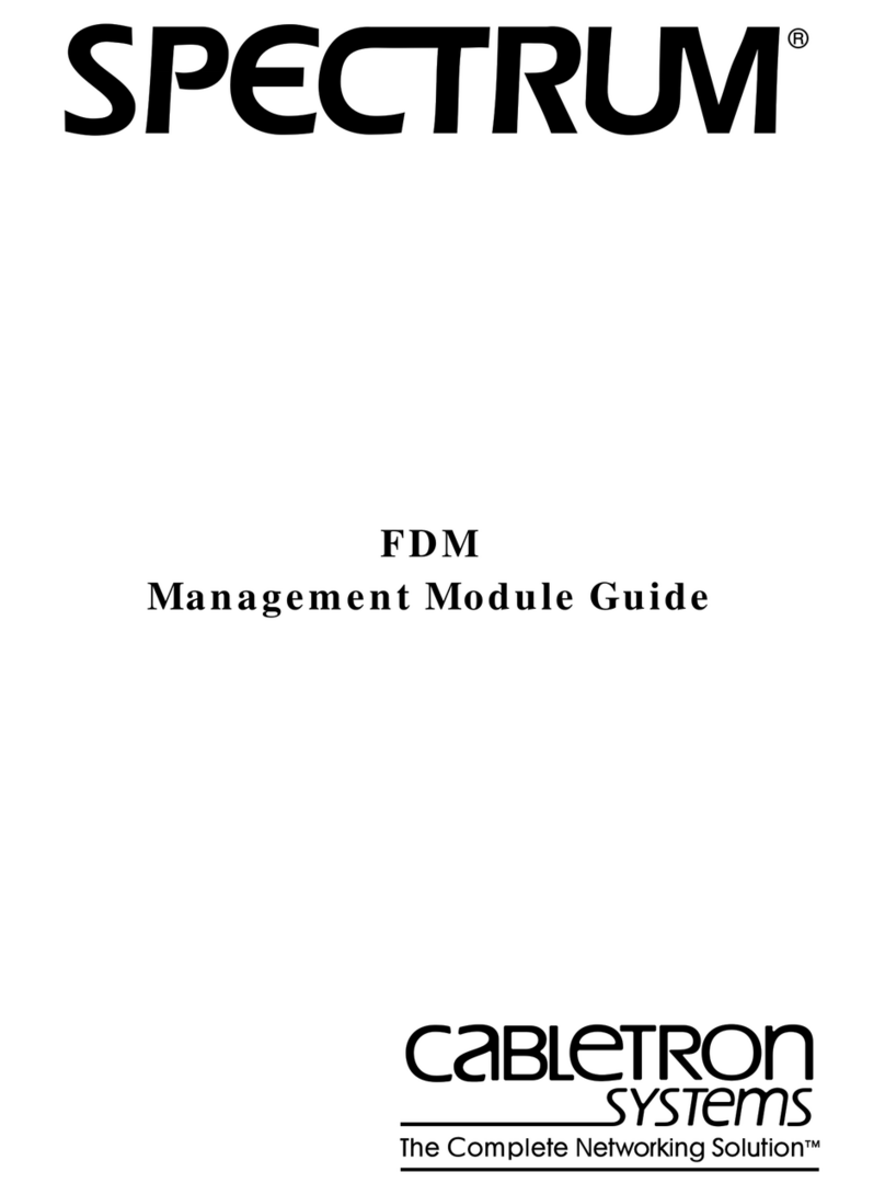 Cabletron Systems SPECTRUM FDM User manual