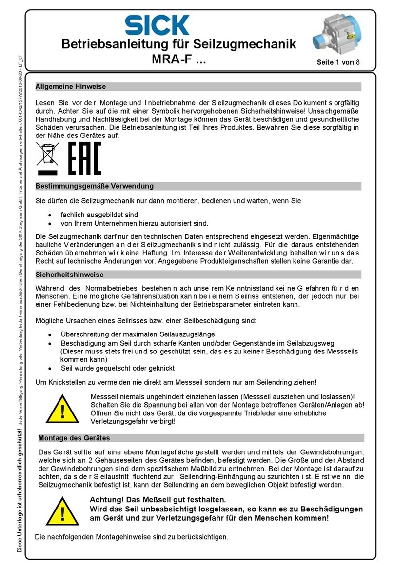 SICK STEGMANN MRA-F Series operating instructions
