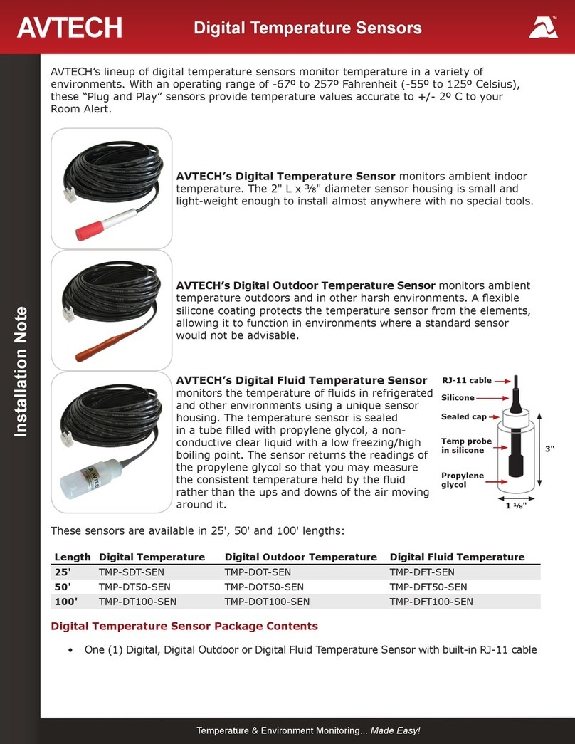 Avtech TMP-SDT-SEN Installation note