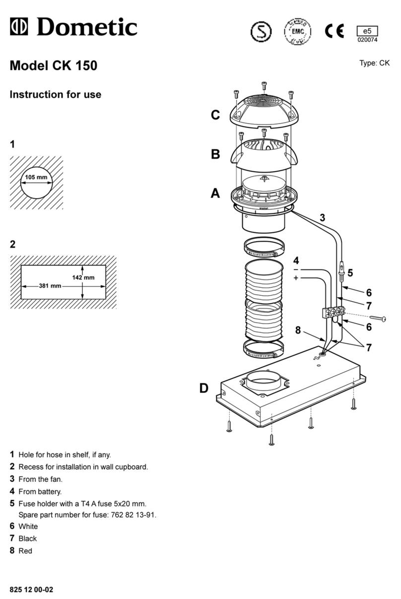 Dometic CK Series Instructions for use