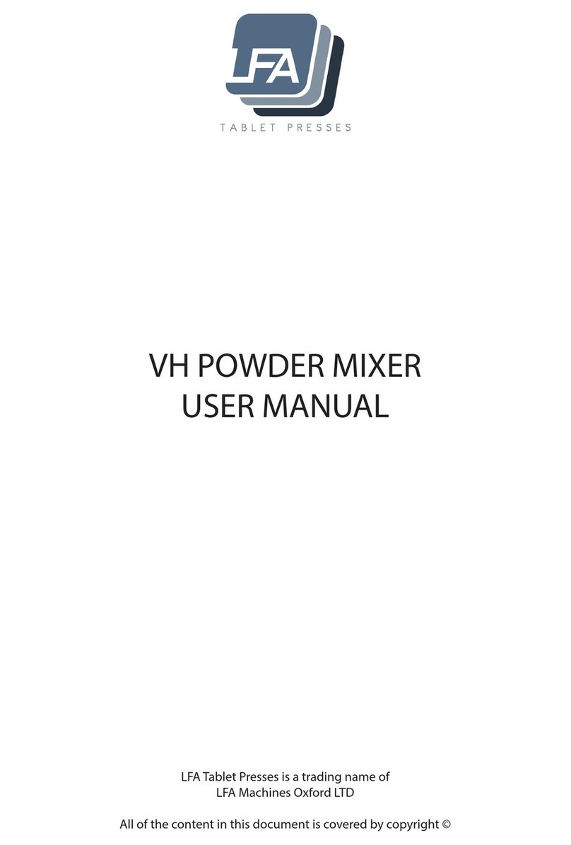 LFA Tablet Presses VH Series user manual