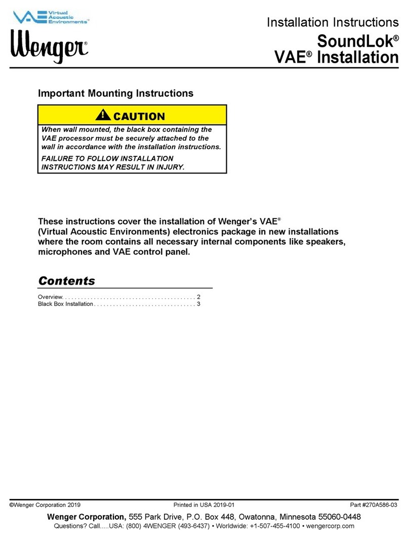 Wenger SoundLok VAE installation instructions
