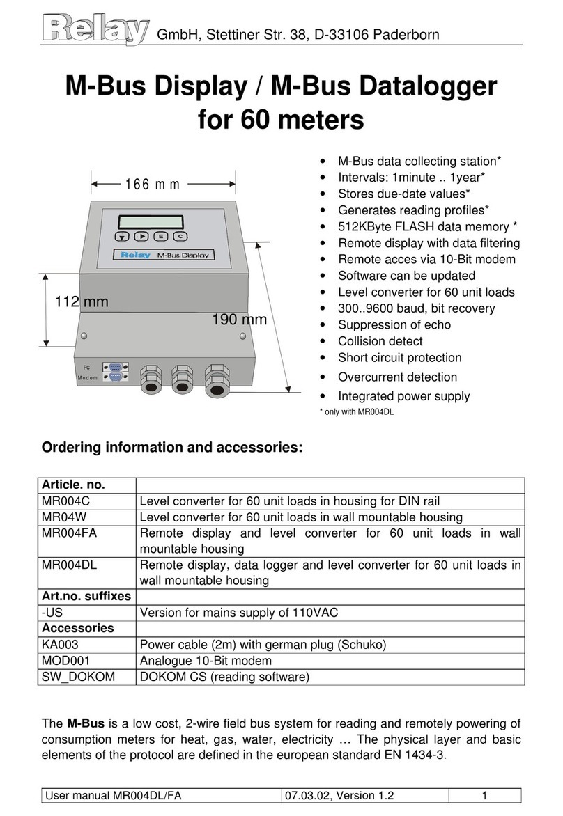 Relay MR004C User manual