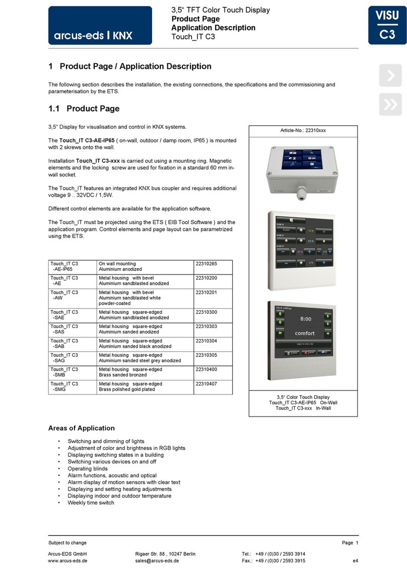 Arcus-EDS Touch_IT C3 Series Application description