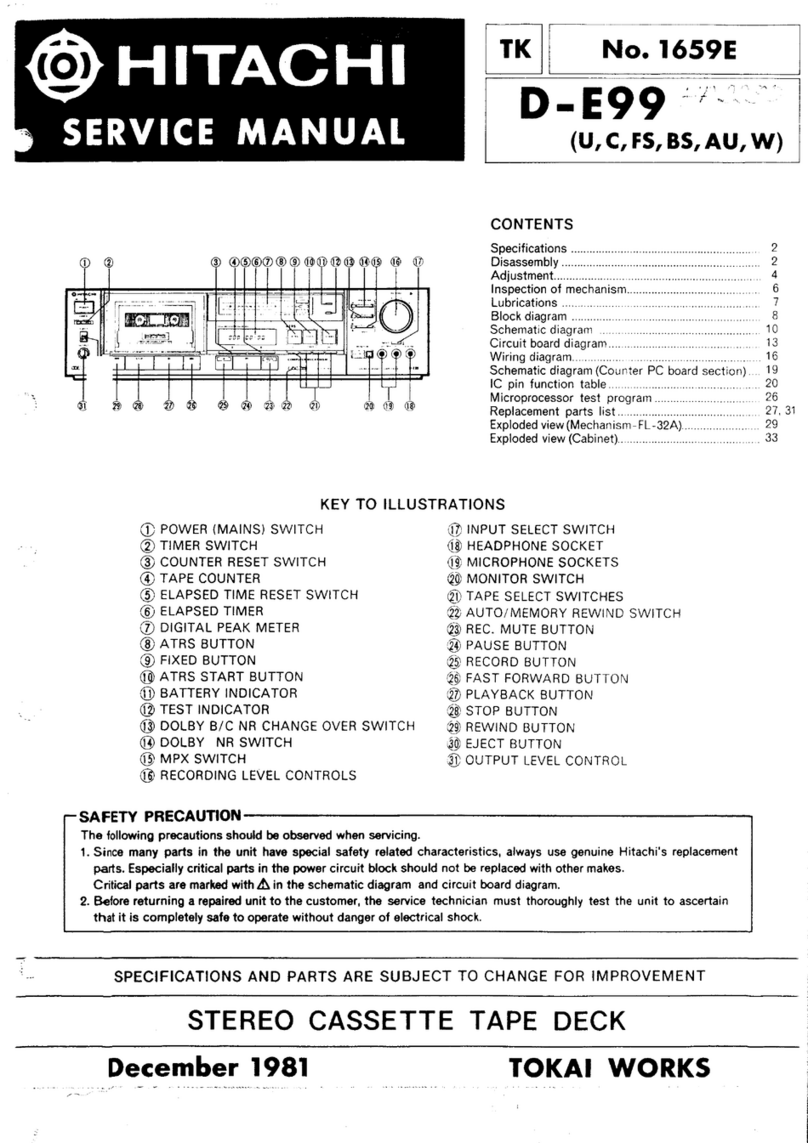Hitachi D-E99 Service manual