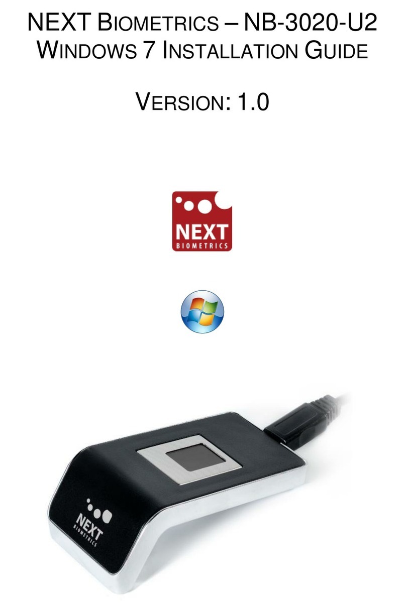 NEXT Biometrics Oyster II installation guide