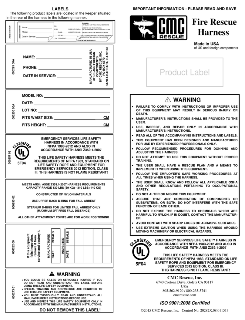CMC Rescue FIRE RESCUE HARNESS manual