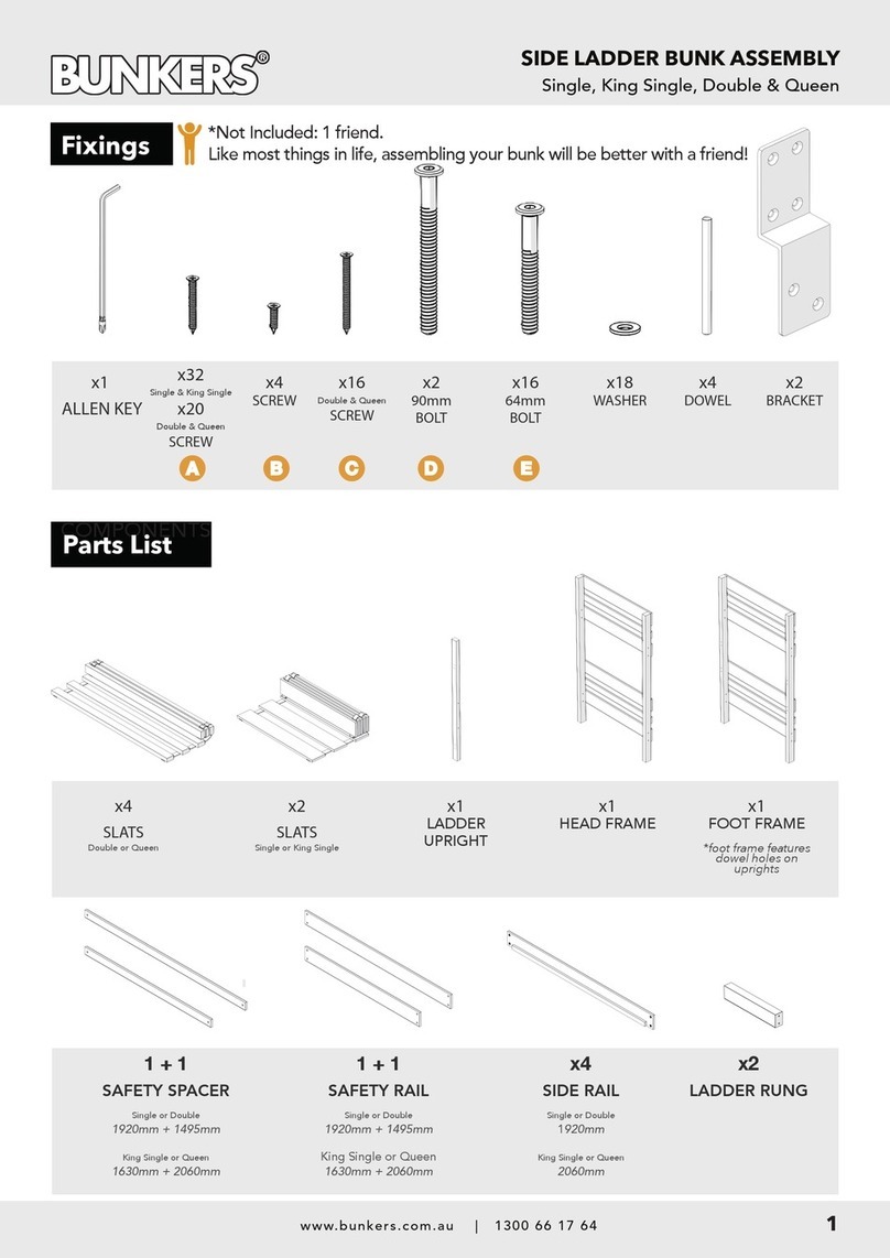 Bunkers SIDE LADDER BUNK Series Assembly
