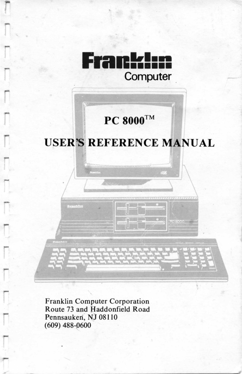 Franklin Computer PC 8000 User's reference manual