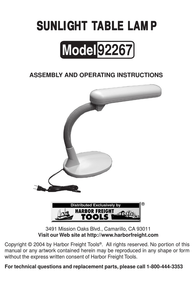 Harbor Freight Tools 92267 Assembly and operating instructions