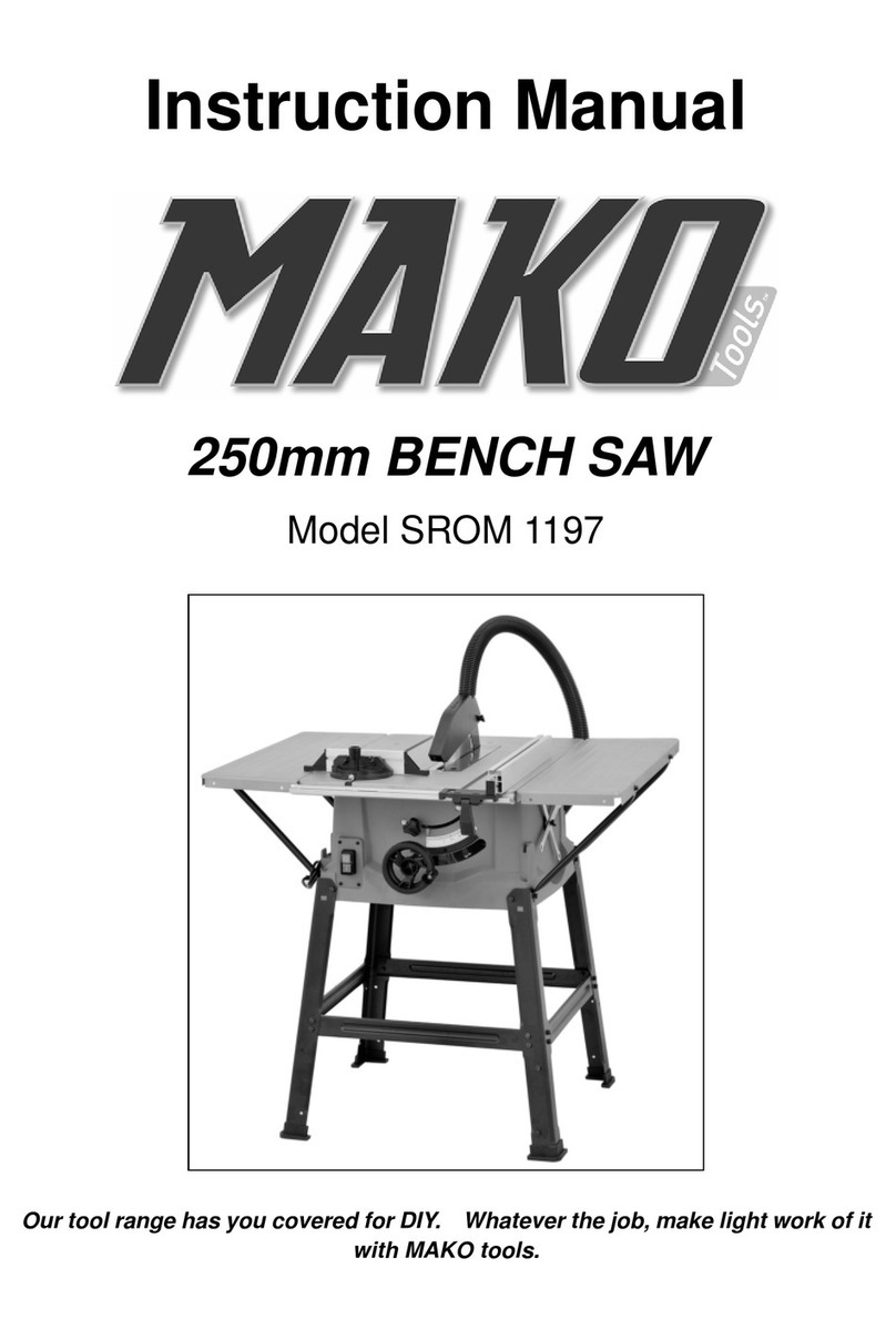 MAKO TOOLS SROM 1197 instruction manual