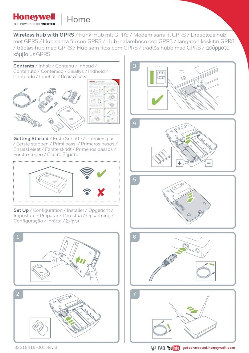 Honeywell Home HS9HUBGPRS User manual