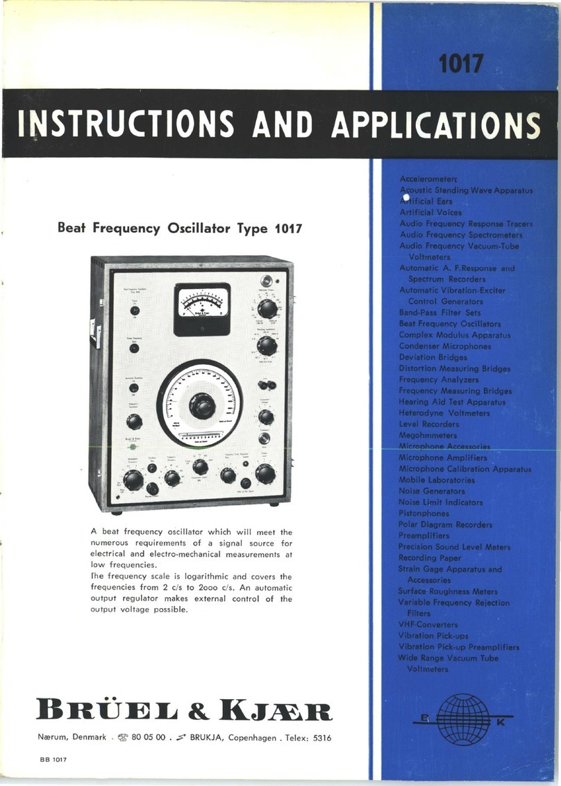 BRUEL & KJAER 1017 Instructions and applications