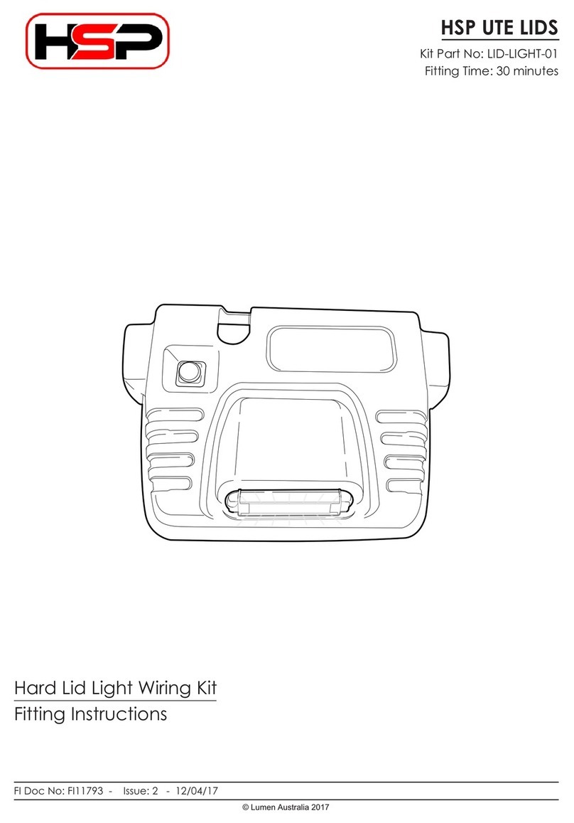 HSP LID-LIGHT-01 Fitting instructions