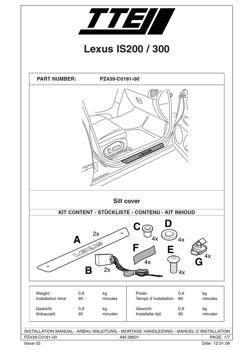 TTE PZ439-C0181-00 installation manual