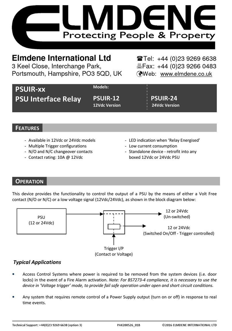 Elmdene PSUIR Series User manual