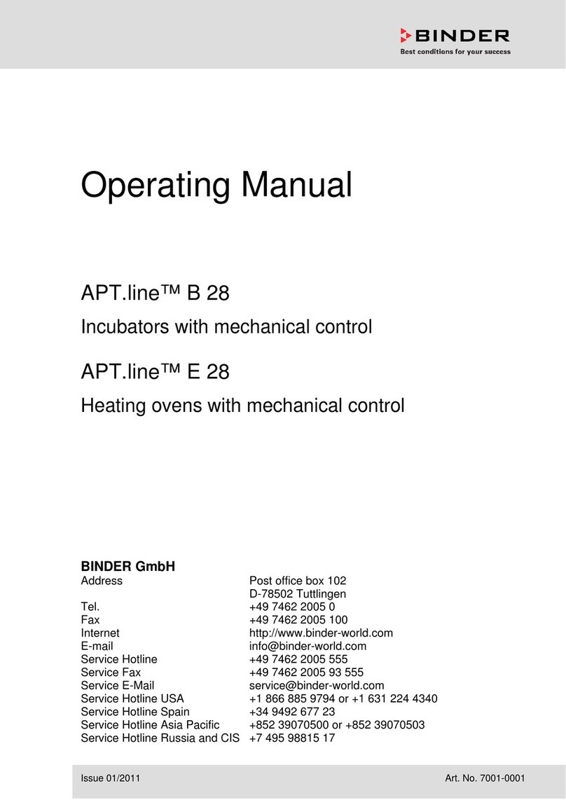 Binder B 28 operating manual