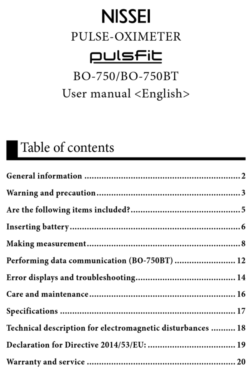 Nissei pulsFit BO-750 user manual