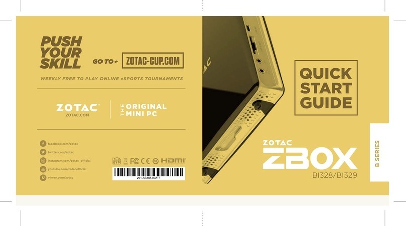 Zotac ZBOX B Series quick start guide