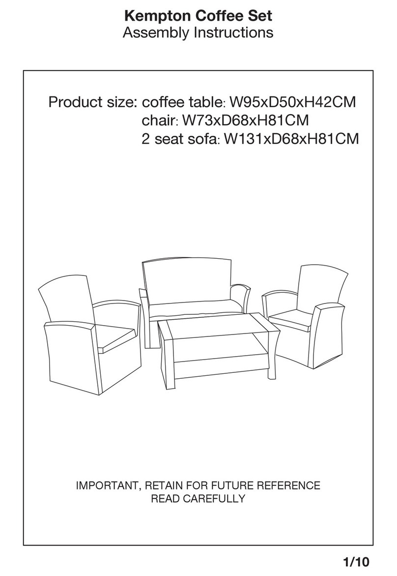 J D Williams Kempton Coffee Set User manual