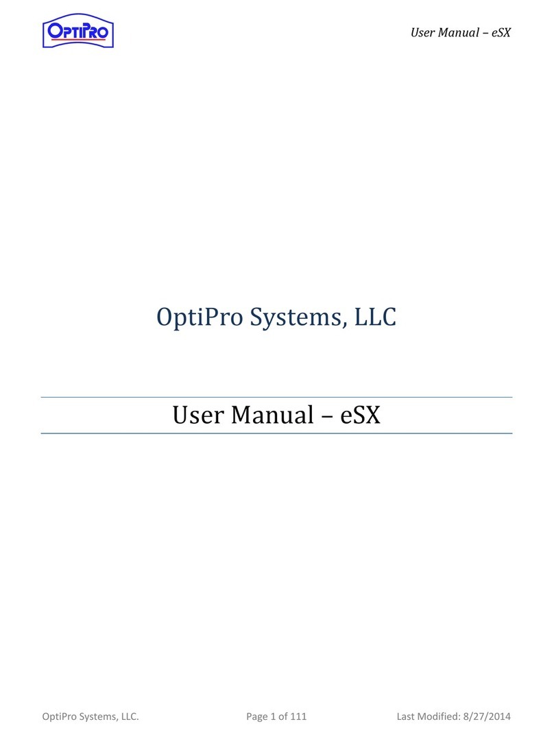 OptiPro Systems eSX 300 CTS user manual