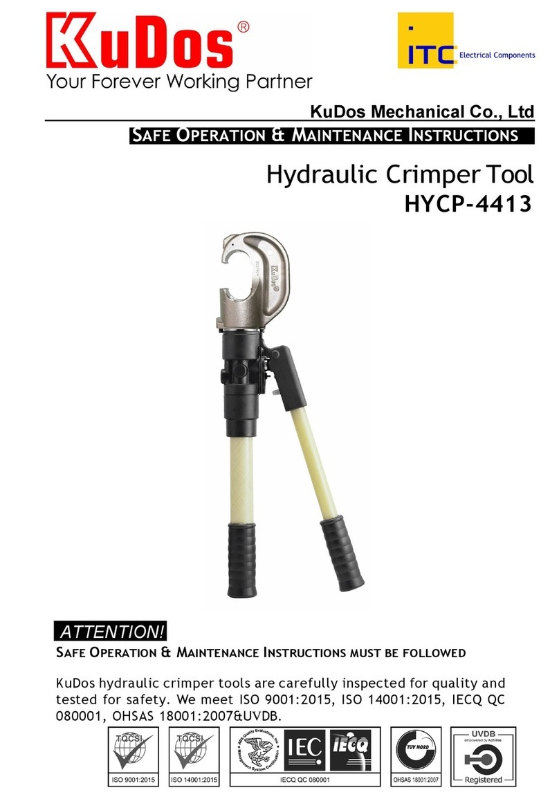 KUDOS HYCP-4413 SAFE OPERATION & MAINTENANCE INSTRUCTIONS