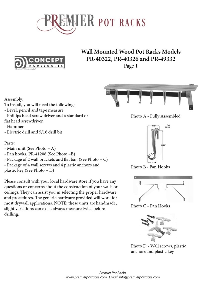 Concept Housewares PREMIER PR-40322 Assembly manual