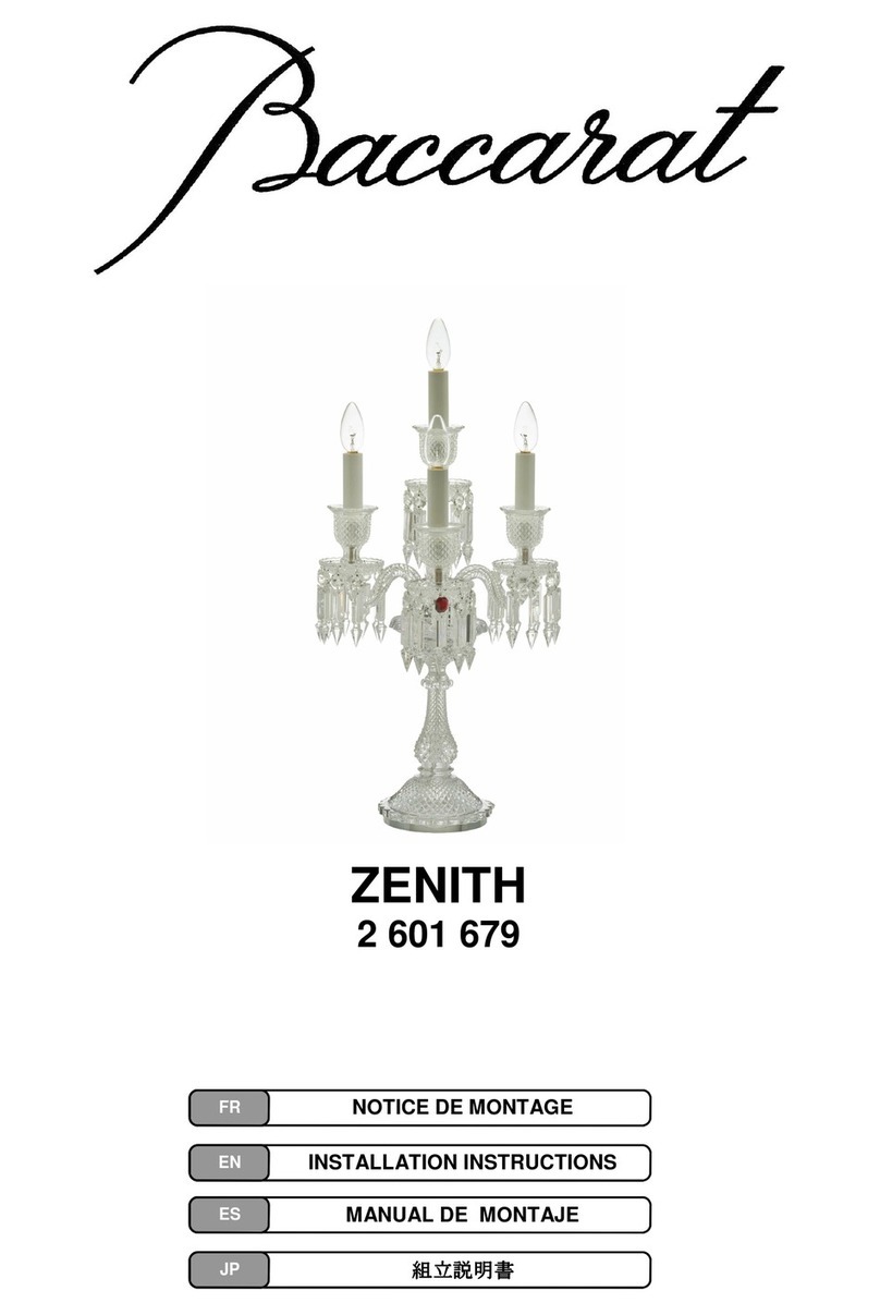 Baccarat ZENITH installation instructions
