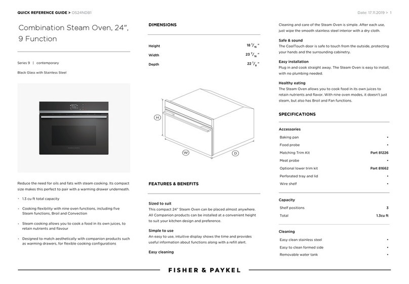 Fisher & Paykel OS24NDB1 User manual