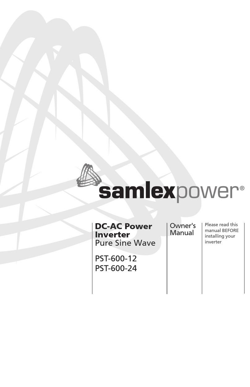 SamplexPower PST-600-12 User manual SamplexPower PST-600-12 User manual