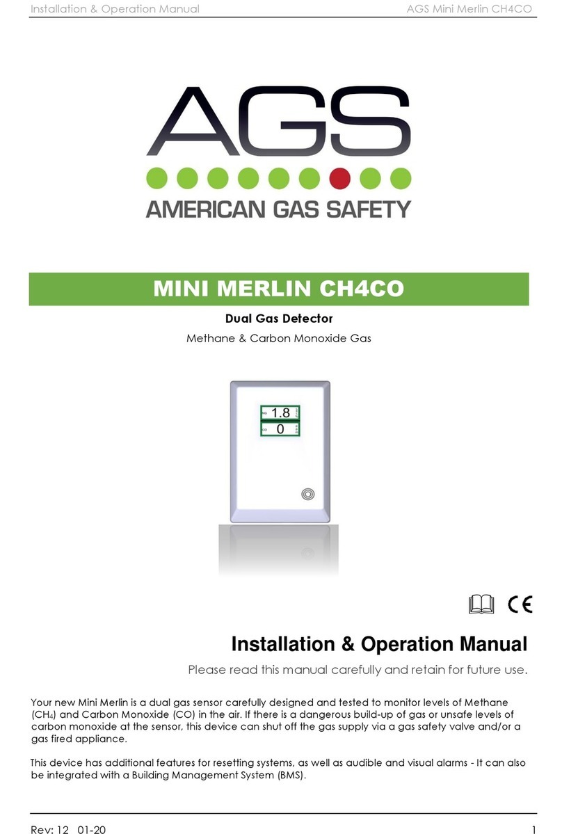 AGS Mini Merlin CH4CO Installation & operation manual