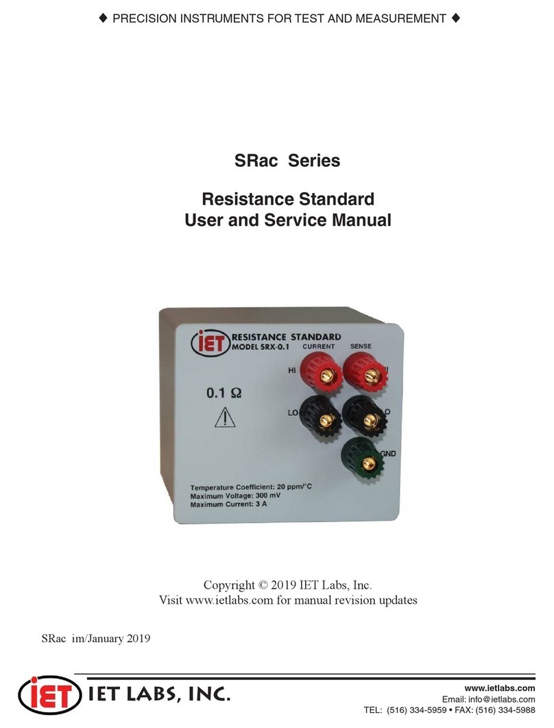 IET Labs SRac Series User and service manual