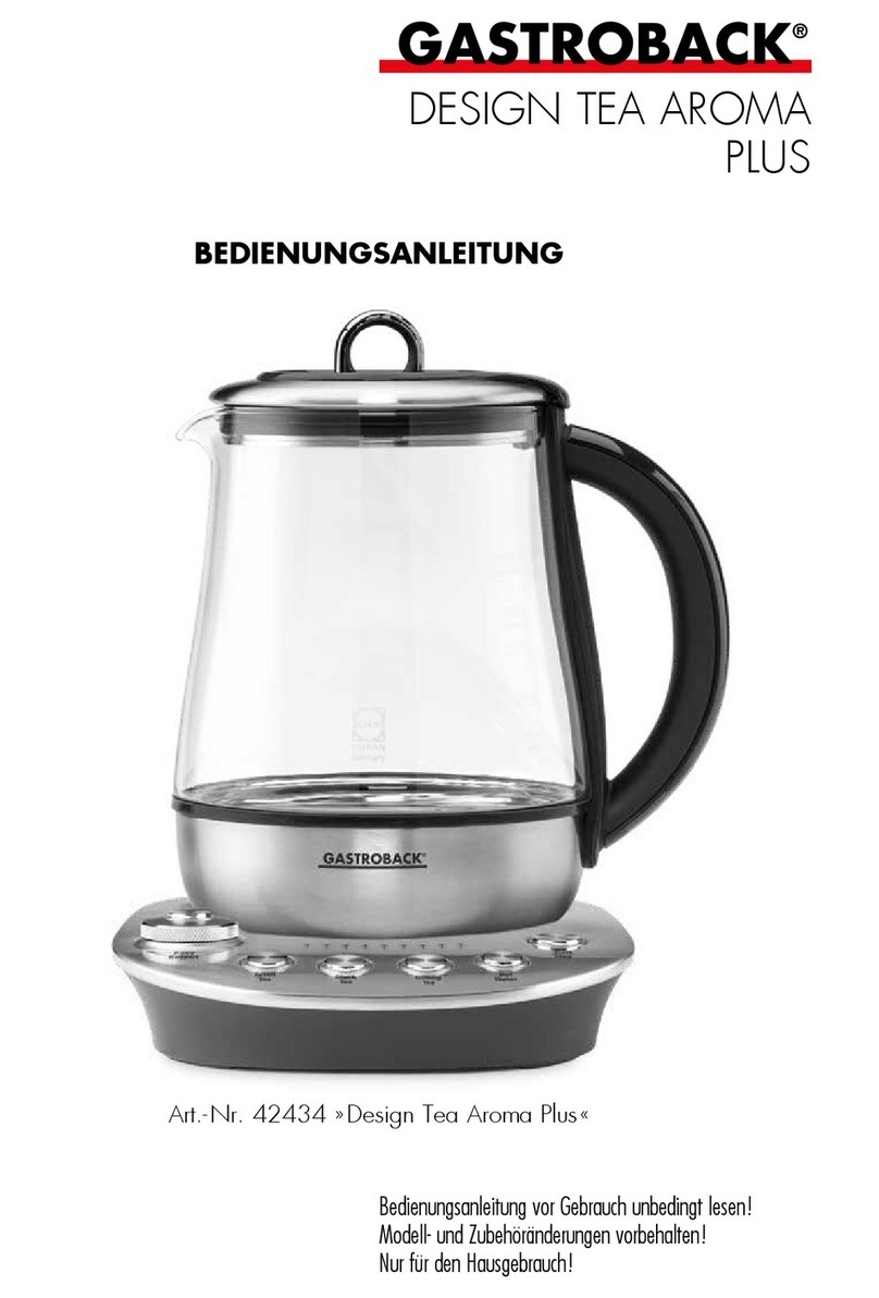 Gastroback Design Tea Aroma Plus operating instructions