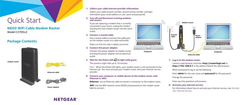 NETGEAR C3700v2 quick start