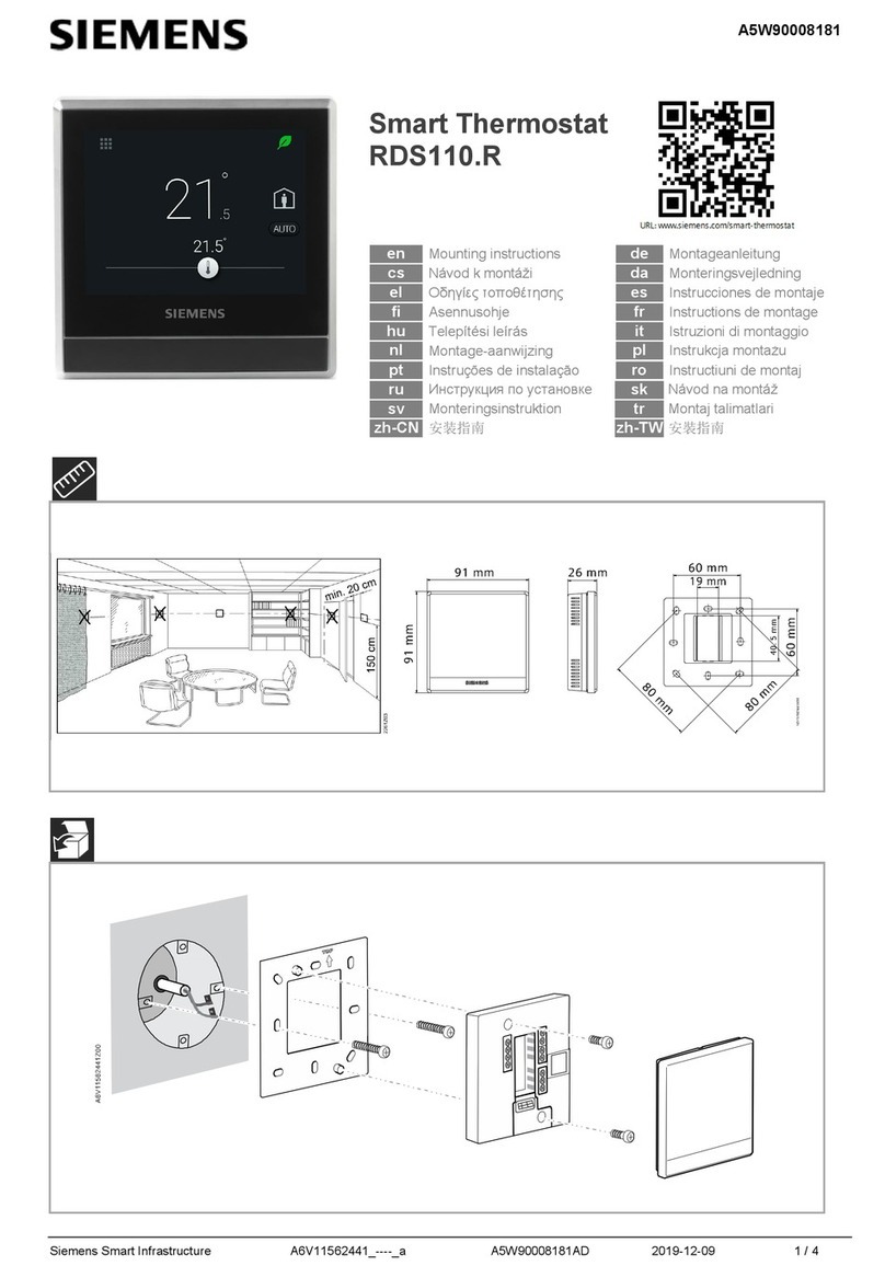 Siemens RDS110.R User manual