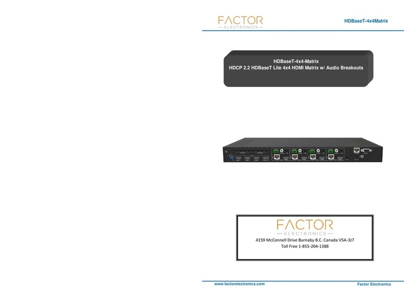 Factor Electronics HDBaseT manual