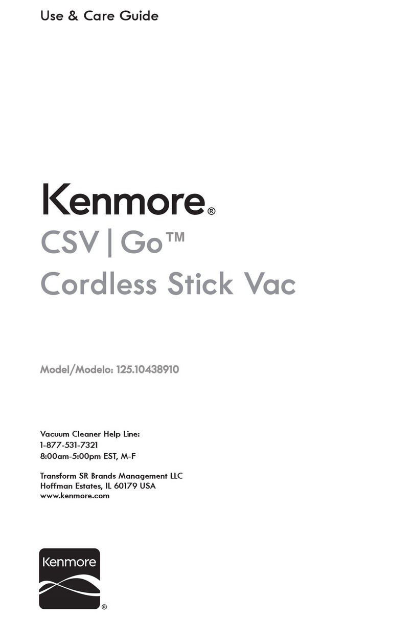 Kenmore CSV Go 125.10438910 Use & care guide