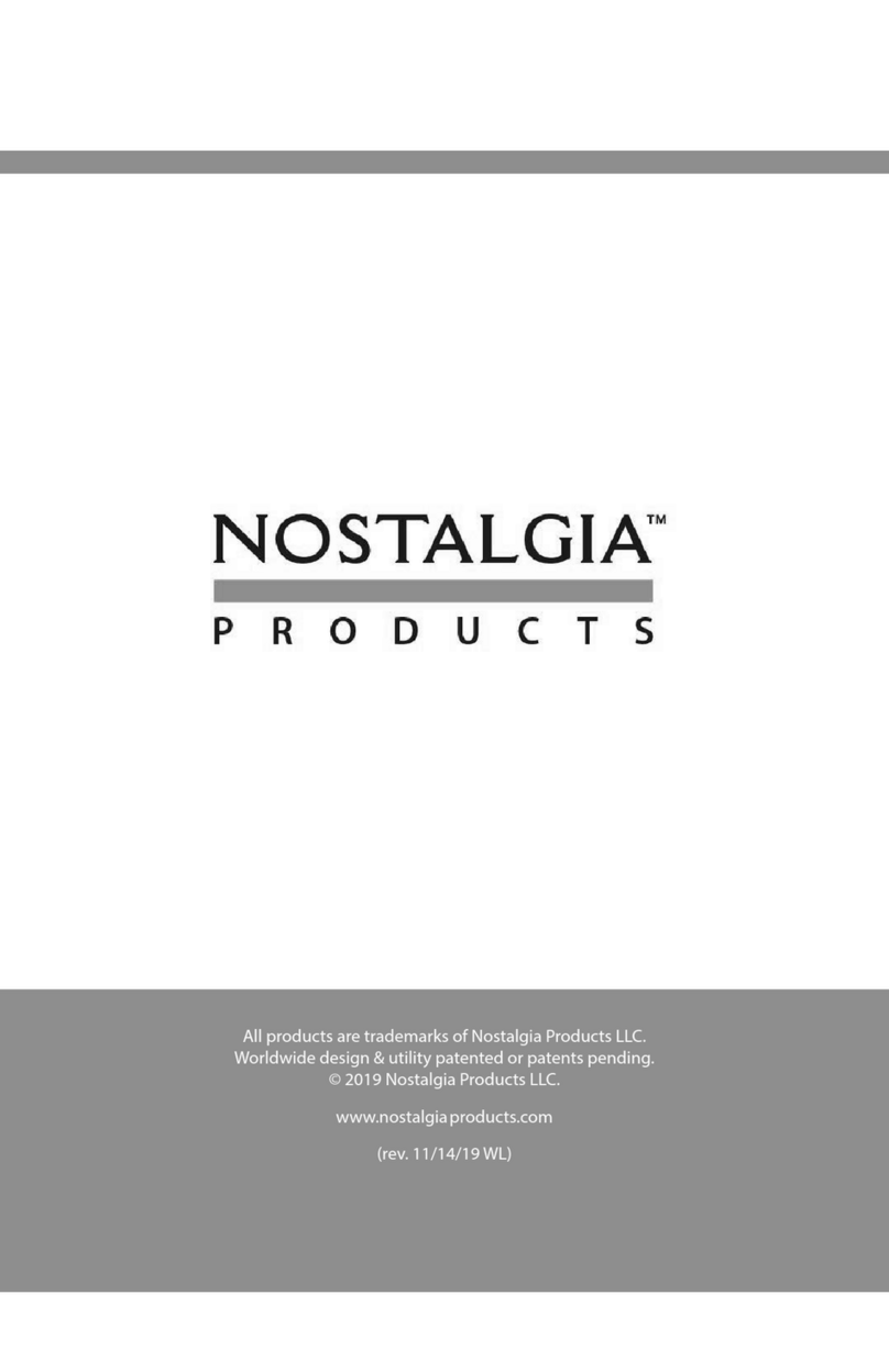 Nostalgia Electrics Mid-Century Retro MCMO9FTSG User manual