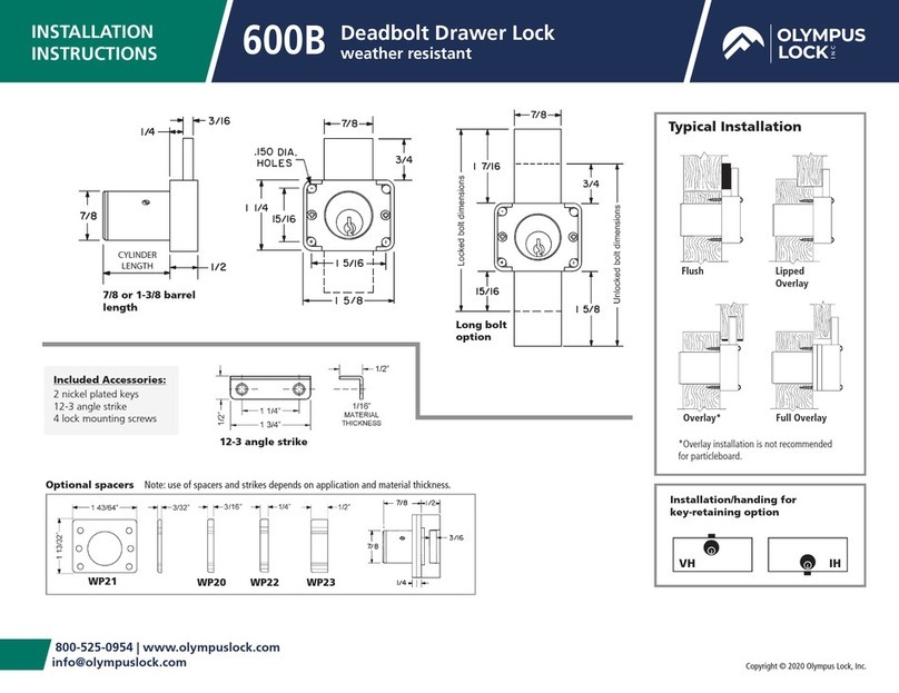 Olympus Lock 600B installation instructions