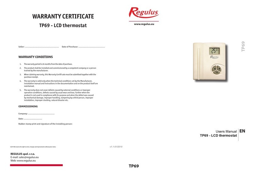 Regulus TP69 User manual